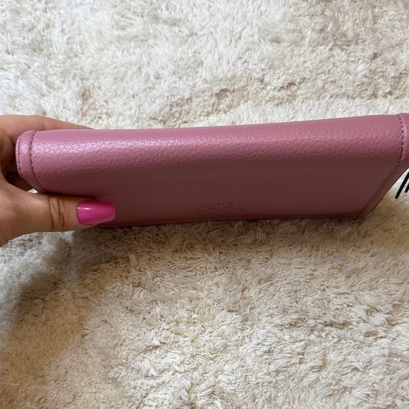 Tory Burch Mauve Thea Multi-Gusset Zip Continental Leather Wallet - Picture 5 of 10